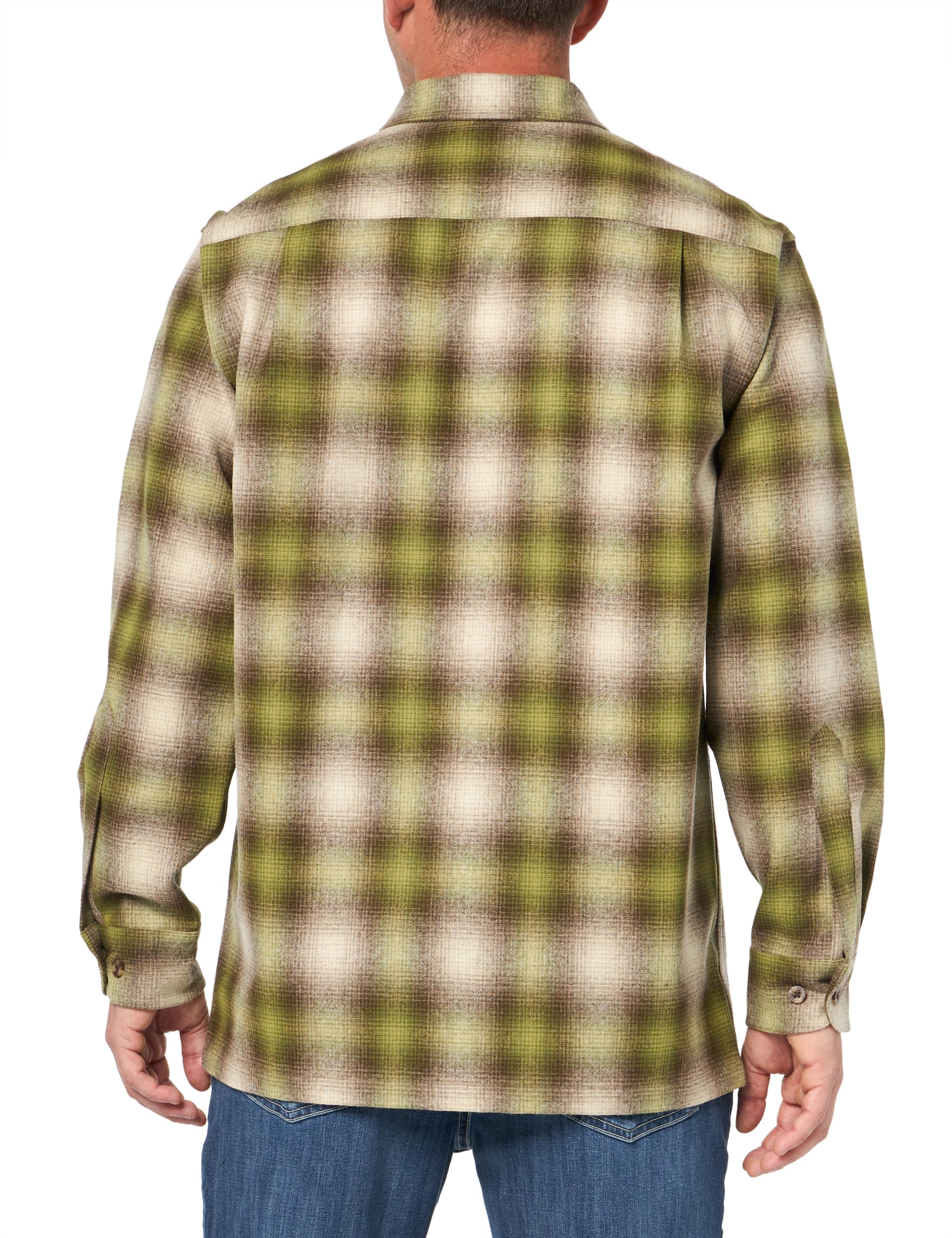 PENDLETON Men's Long Sleeve Flannel Shirt - Classic Plaid Button-Up for Casual Wear, Outdoor Adventures & Layering