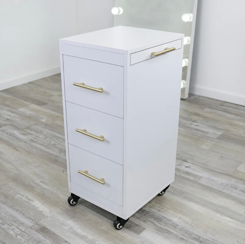 Broadway Salon Cart - Professional Rolling Hair Styling Station with Storage for Salons & Home Use | Perfect for Hairdressers, Makeup Artists & Beauty Professionals