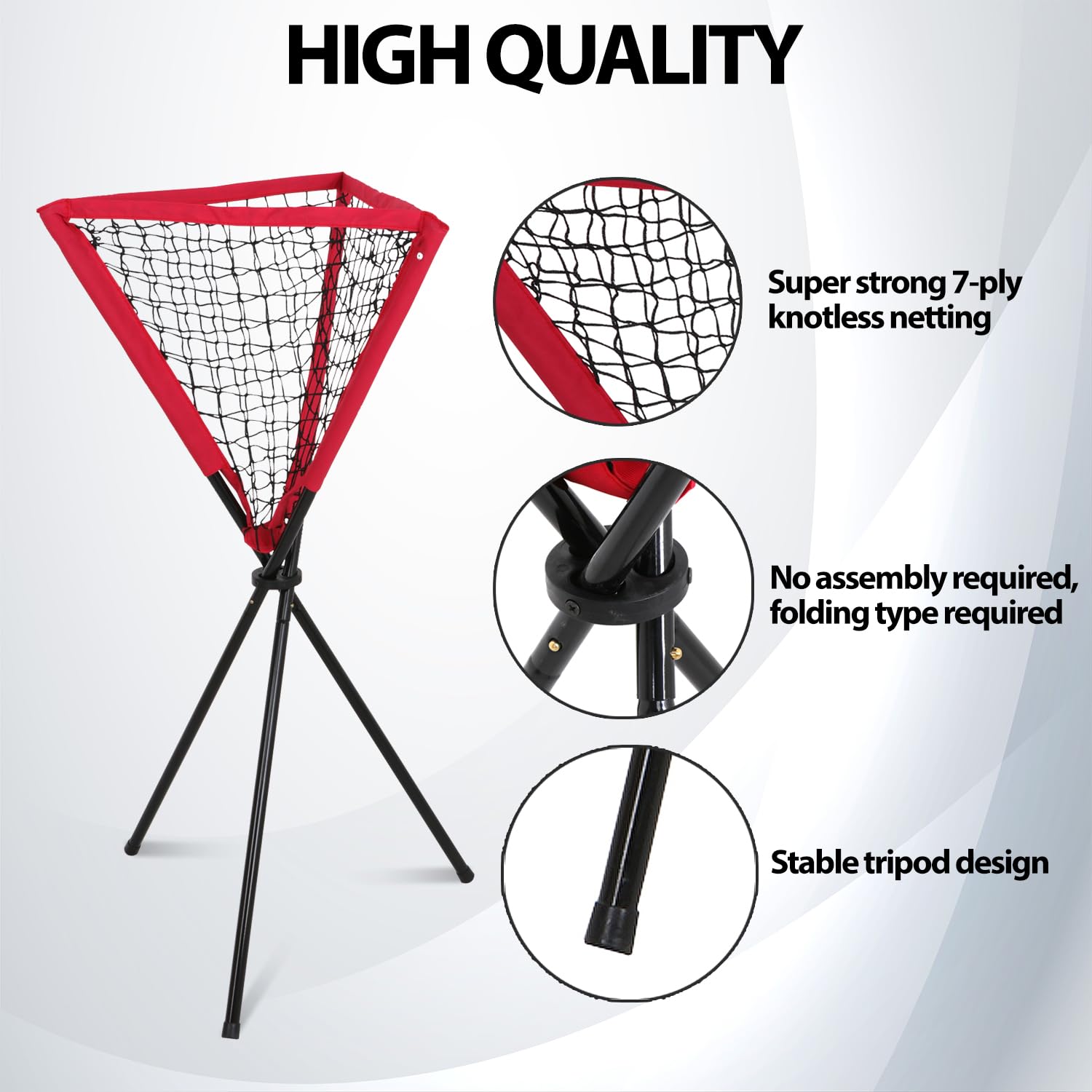 Smartxchoices Metal Frame Baseball & Softball Practice Ball Caddy - Holds 60 Baseballs or 30 Softballs for Hitting, Pitching, Batting Practice & Field Training - Includes Carry Bag - Perfect for Backyard Drills, Team Practices & Coaching Sessions