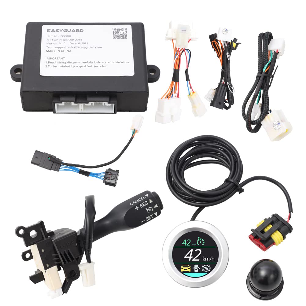 EASYGUARD Universal OBD-2 Cruise Control System Kit with Handle - Compatible with Toyota Corolla 2006-2019, Levin 2014-2019, Camry 2014-2017 - Speed Control Limiter for Safer Highway Driving