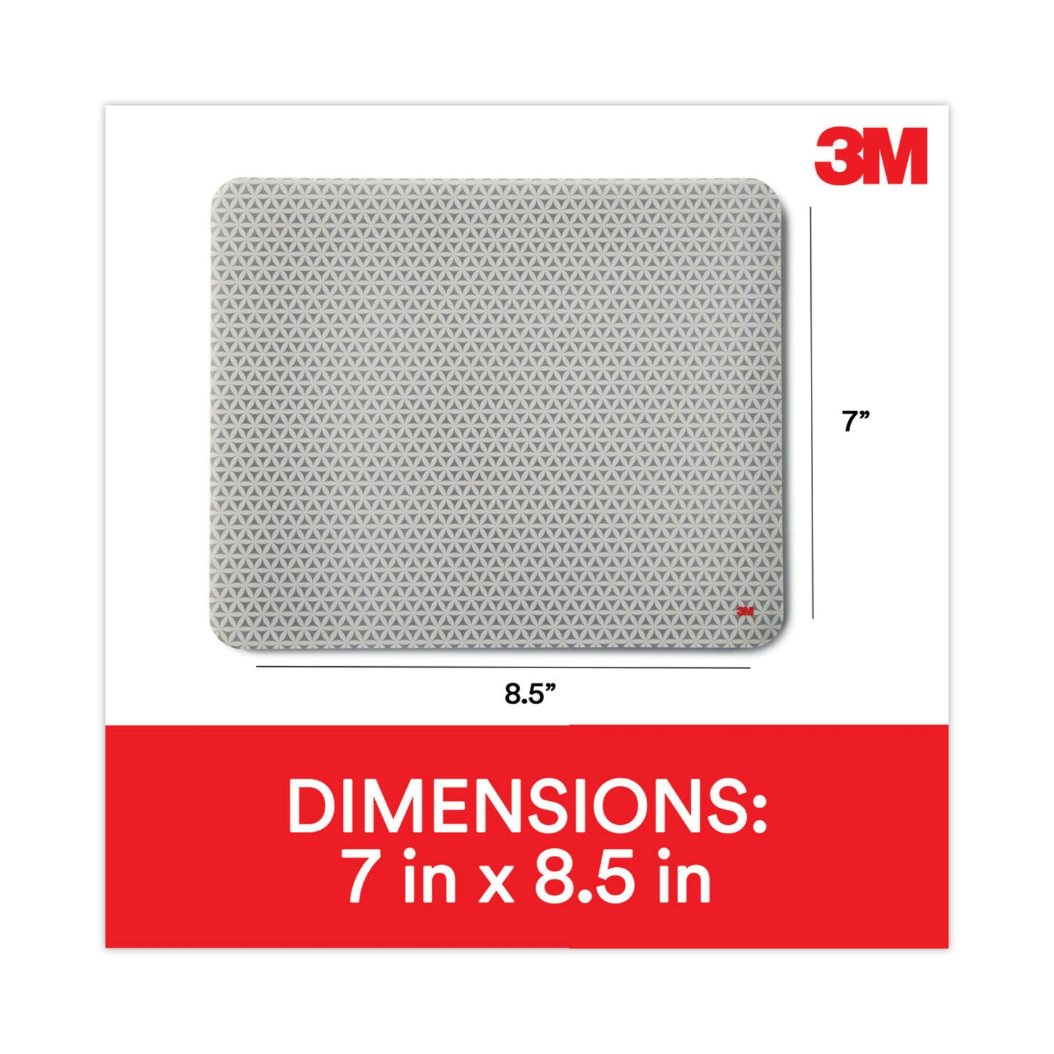 3M™ Precise Mouse Pad with Non-Slip Repositionable Adhesive Back - 8.5