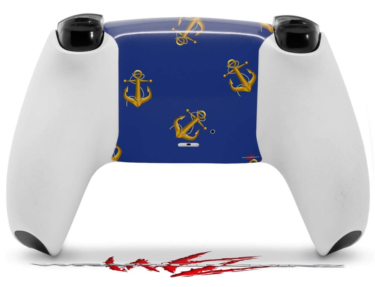 PS5 DualSense Controller Skin Wrap - Anchors Away Blue for Gaming Protection