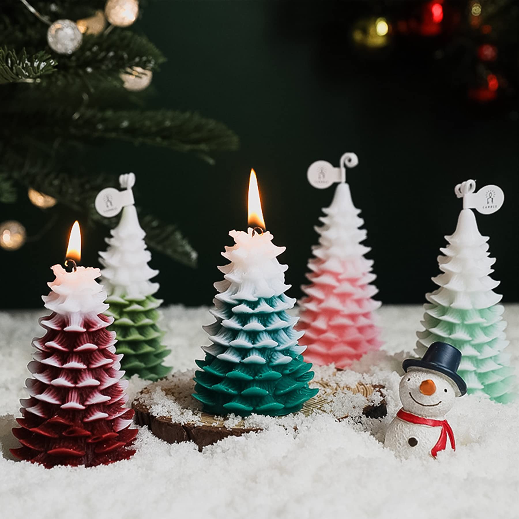 ZAKVOOR 3D Large Christmas Tree Silicone Mold for DIY Candle Making, Resin Casting, Wax & Polymer Clay - Perfect for Holiday Decor, Aromatherapy Candles & Festive Home Crafts