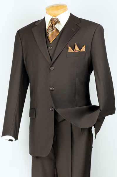 Men's Classic 3-Button Brown Suit Set | Formal Business Attire for Weddings, Interviews & Office Wear