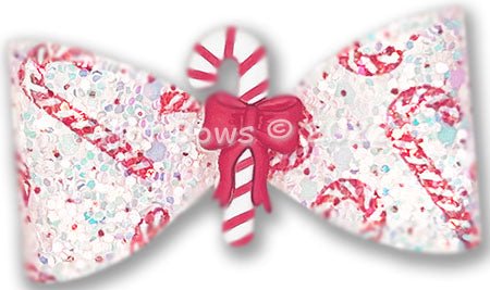 Festive Candy Cane Hair Bow for Christmas - Red & White Striped Hair Accessories for Women & Girls - Perfect for Holiday Parties & Gift Giving