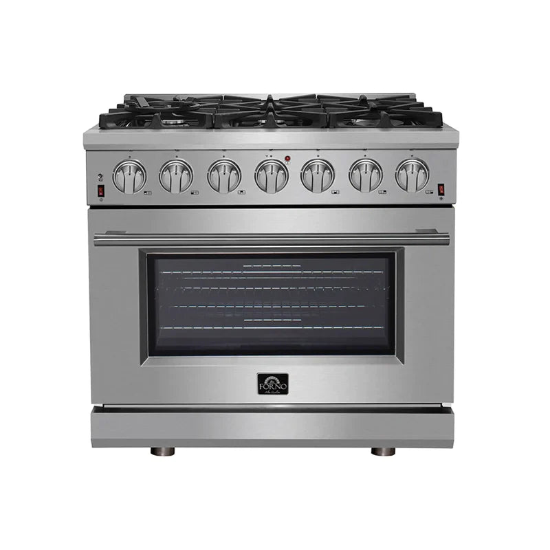 FORNO Massimo 36 Inch Freestanding Gas Range - Stainless Steel FFSGS6239 36
