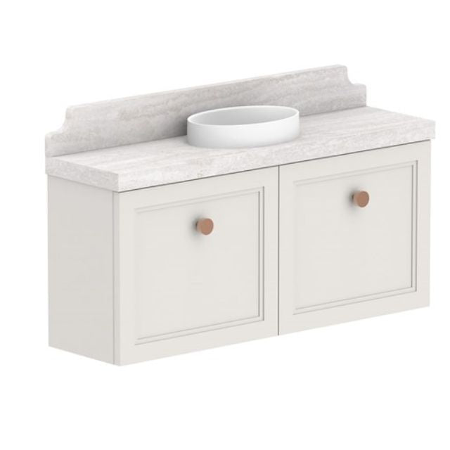 ADP Mabel Mini Wall Mounted Bathroom Vanity with Durasein Countertop - Space-Saving Design for Small Bathrooms & Powder Rooms