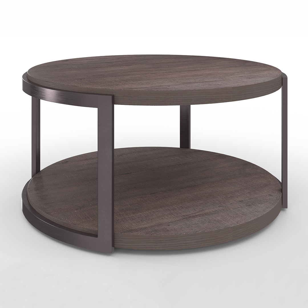 Modern Round Cocktail Table - Stylish Glass Top Coffee Table for Living Room, Lounge & Patio | Perfect for Entertaining & Relaxing