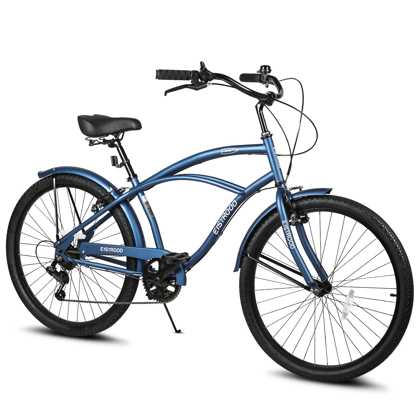 26 Inch Women's Beach Cruiser Bike - 7 Speed Hybrid Bicycle for Women & Men, Lightweight Frame with Anti-Skid Tires, Easy Assembly - Perfect for Coastal Rides, City Commuting & Leisure Cycling