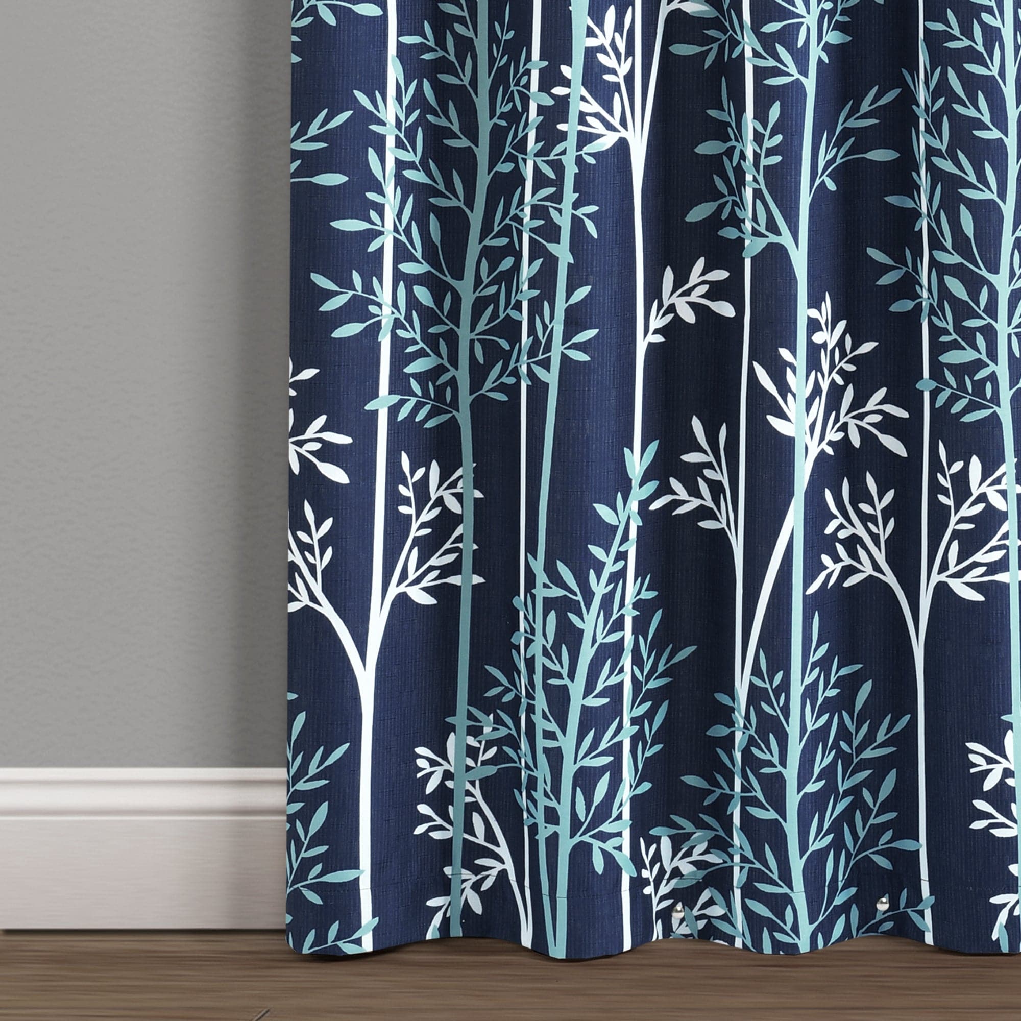 Blackout Curtain Panels with Rod Pocket - Thermal Insulated Linear Tree Design for Bedroom & Living Room - Noise Reducing & Energy Saving Window Treatments