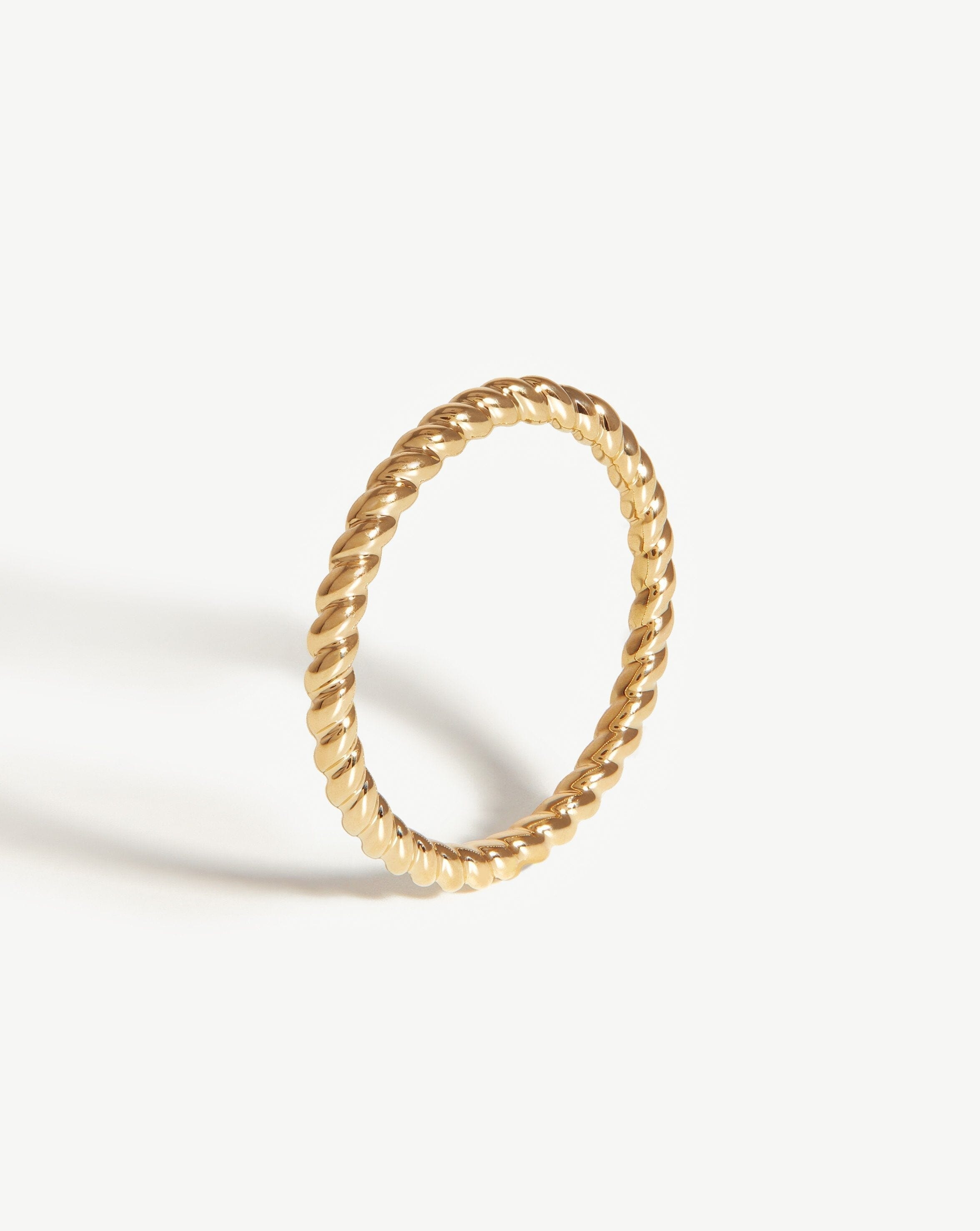 14K Solid Gold Rope Ring for Women - Dainty Minimalist Stackable Band Jewelry - Perfect for Everyday Wear, Anniversary Gifts & Special Occasions