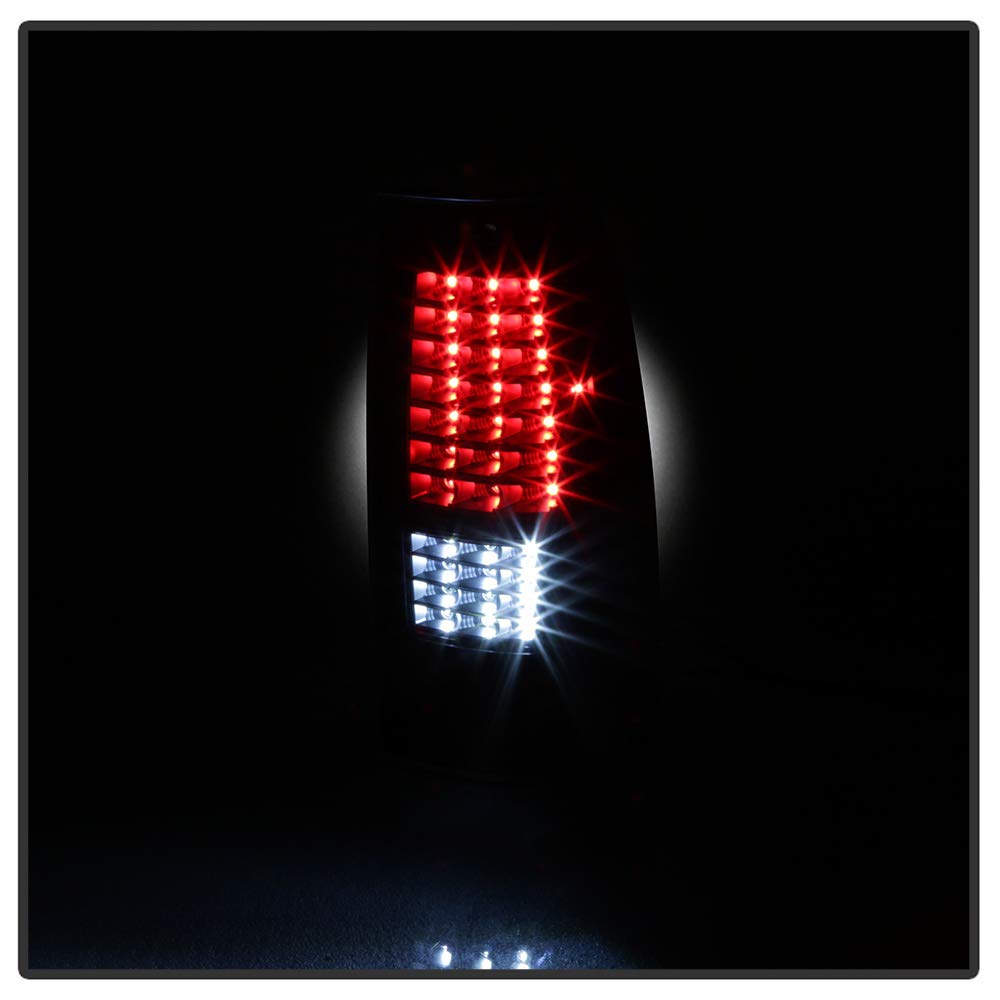 ACANII Full LED Tail Lights for 1999-2006 GMC Sierra 1500/2500/3500 & 1999-2002 Chevy Silverado - Black Left & Right Pair - Upgrade Your Truck's Style & Night Visibility for Safer Driving