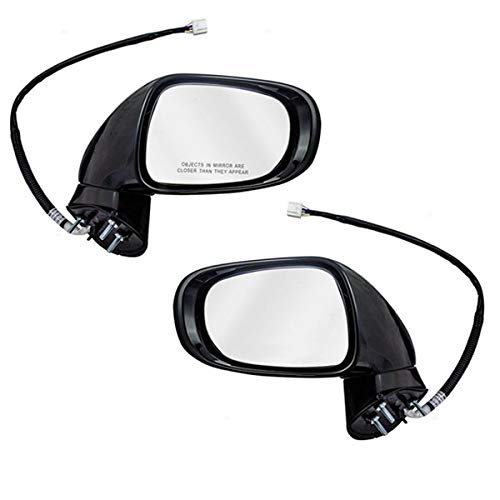 Power Heated Rear View Mirror Set with Signal & Puddle Lamp for Lexus ES350 2010-2012 - Enhanced Visibility & Safety for Night Driving and Bad Weather Conditions
