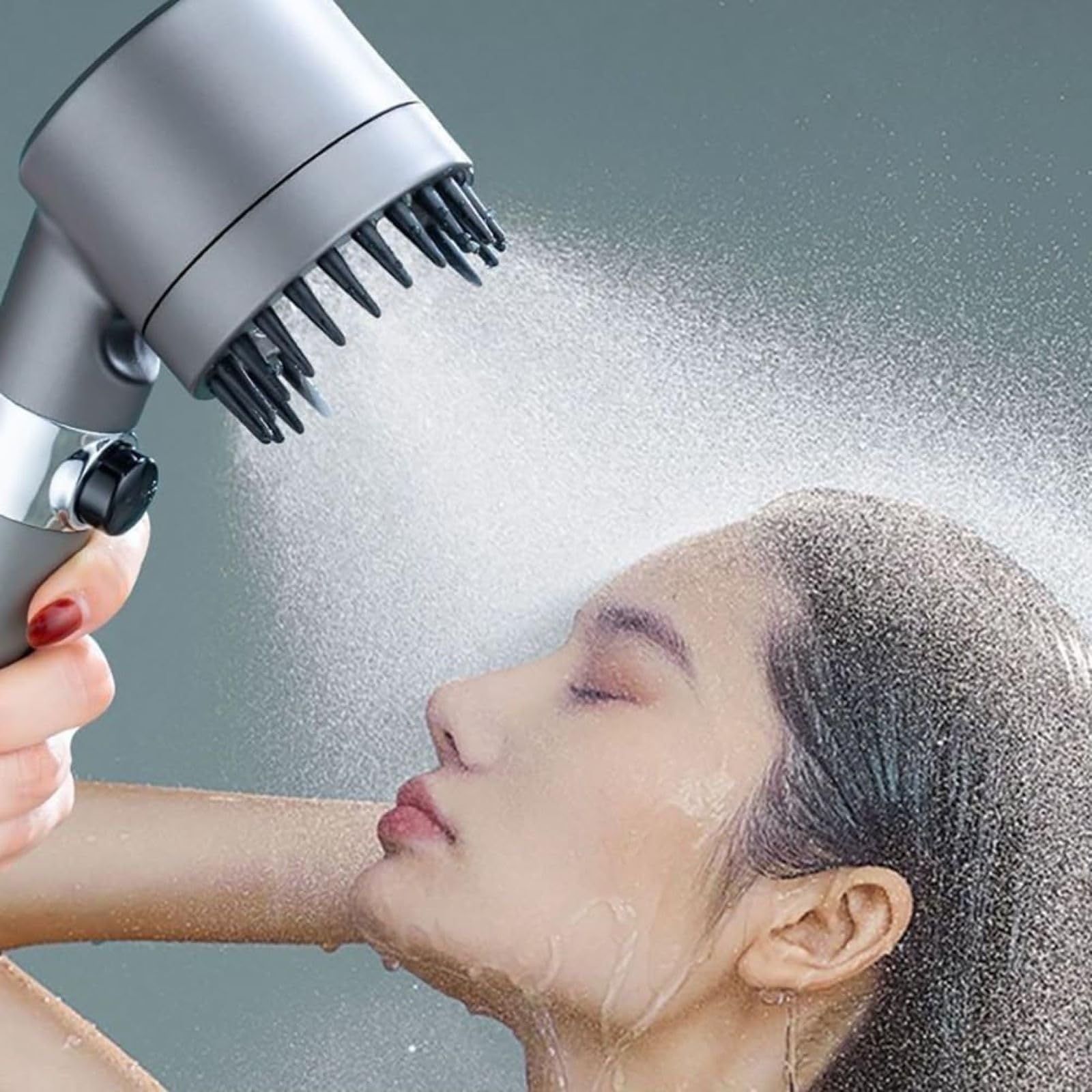Drivse Iondrops High Pressure Shower Head with Filter - German Multifunctional Massage Showerhead Set with Adjustable Spray Modes & 10 Replacement Filter Cottons - Perfect for Home Spa, Bathroom Upgrade & Water Saving