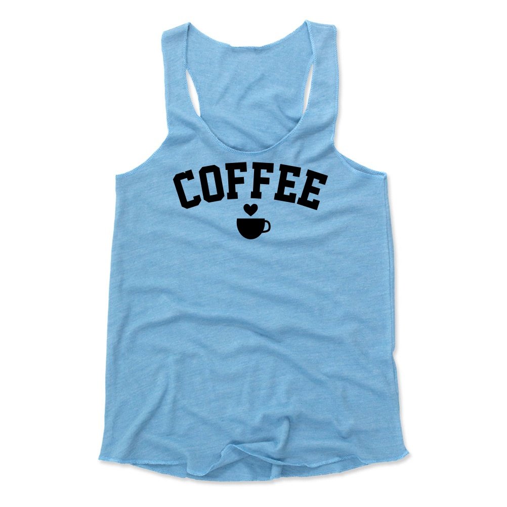 Bald Eagle & Heart Coffee Design Women's Tank Top - Soft & Comfortable Casual Summer T-Shirt for Coffee Lovers, Outdoor Activities & Patriotic Fashion