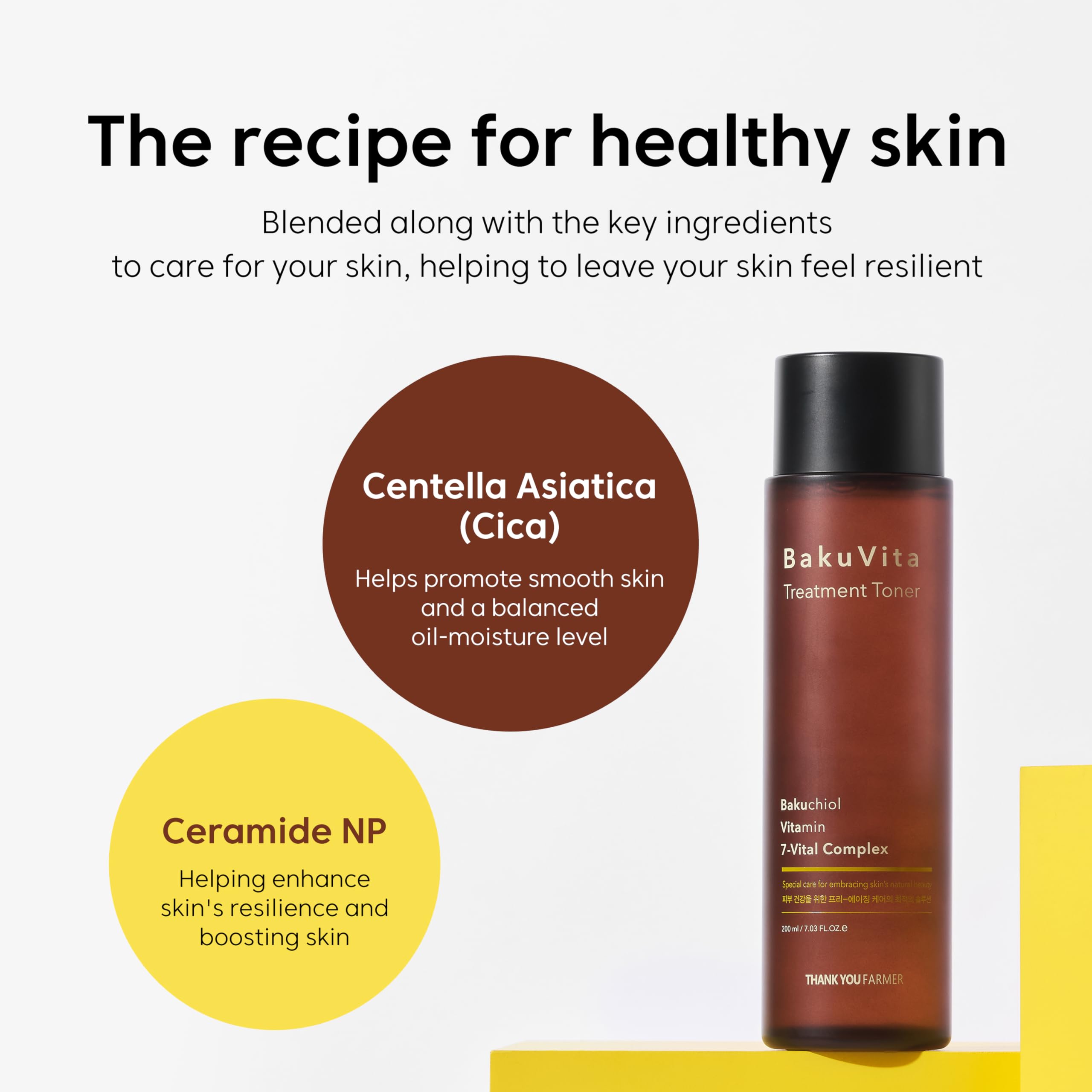 BakuVita Anti-Aging Skincare Set - Revitalizing Ampoule, Hydrating Treatment Toner & Intensive Eye Serum for Wrinkles & Dark Circles - Perfect for Night Routine & Travel Skincare Essentials