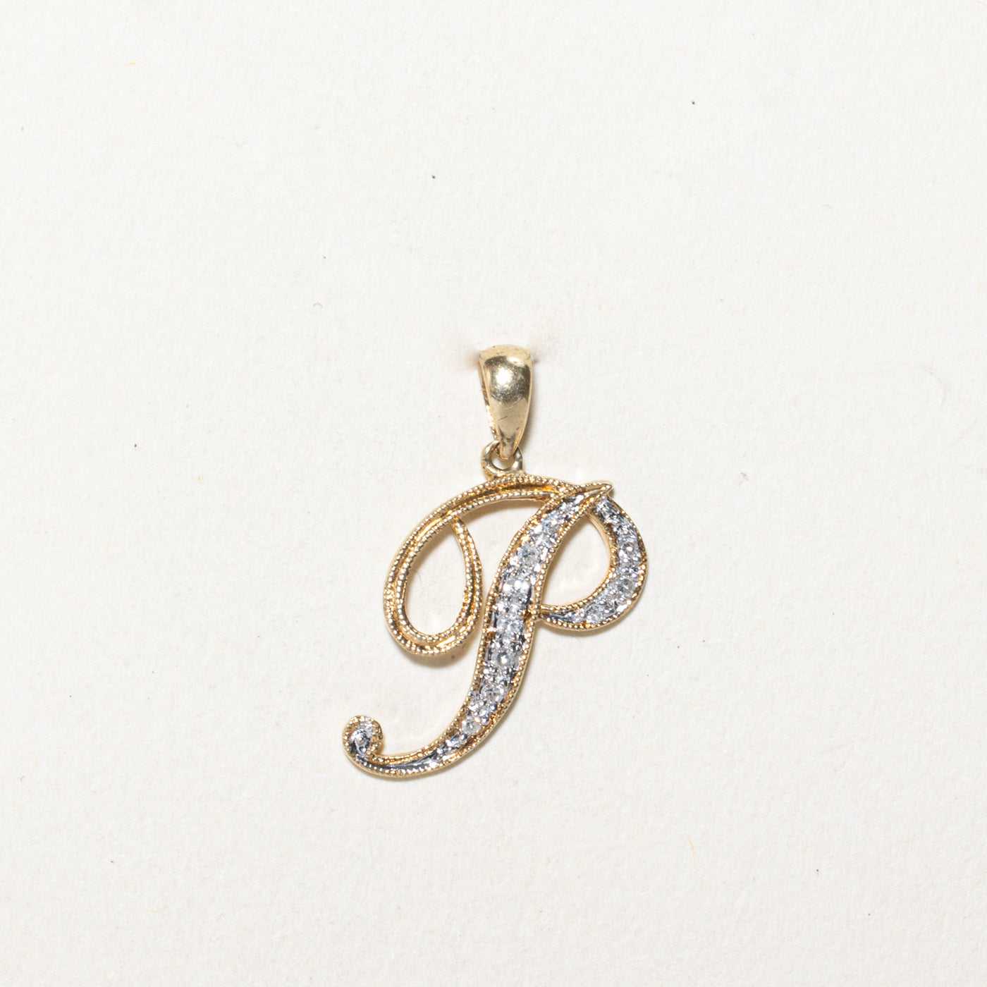 Diamond 'P' Initial Pendant Necklace - 0.05 Carat TW | Elegant Personalized Jewelry Gift for Women, Perfect for Birthdays, Anniversaries & Special Occasions