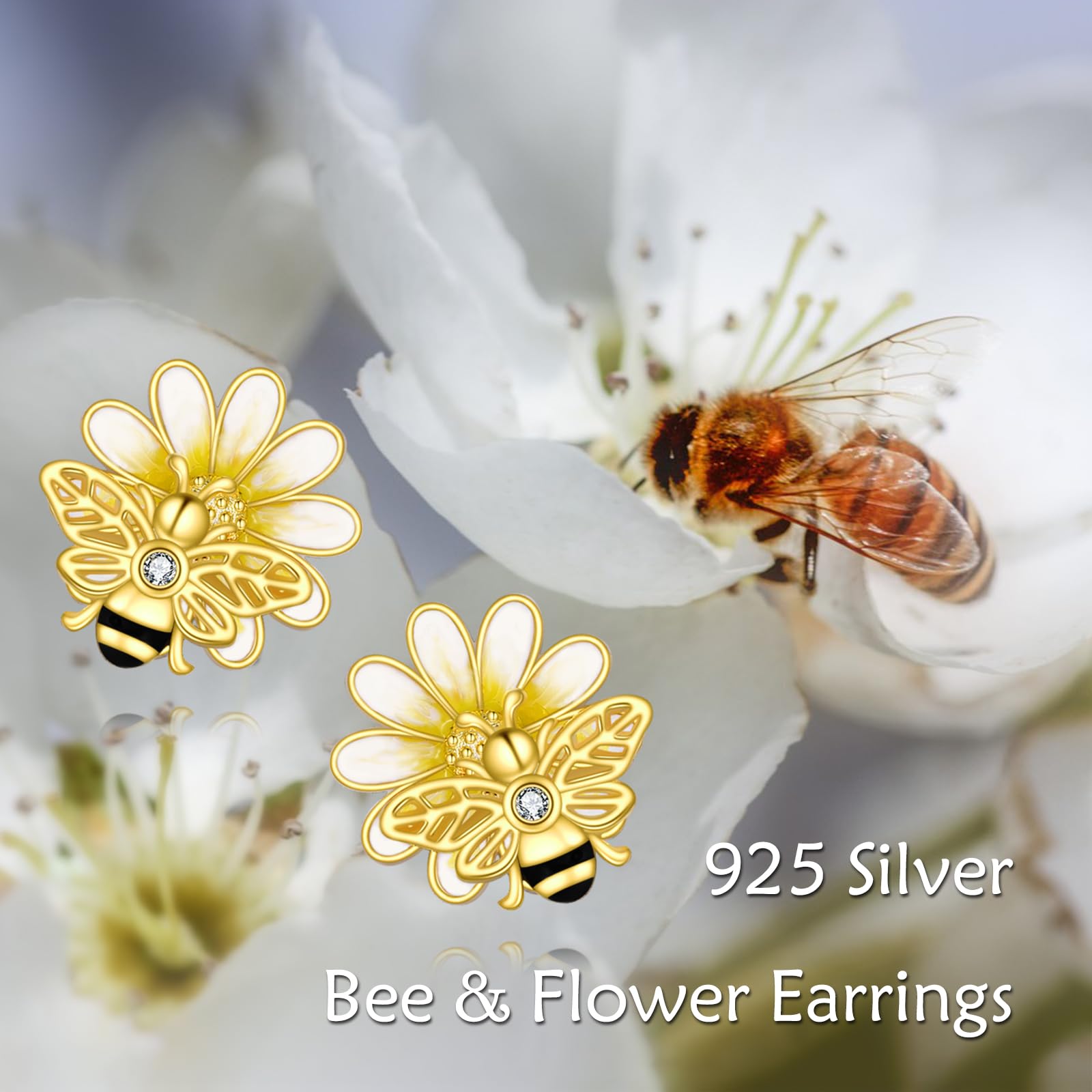 Sterling Silver Animal Stud Earrings - Penguin, Paw Print, Panda, Dinosaur, Octopus, Axolotl, Cow, Fox, Cat, Bee, Pig, Rabbit | Cute & Dainty Jewelry for Women | Perfect for Everyday Wear, Gifts & Animal Lovers