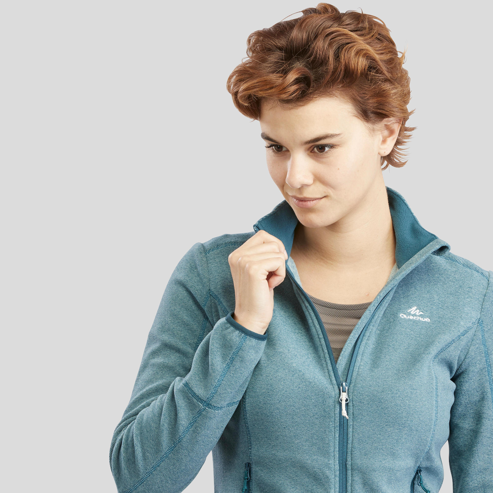 Quechua Women's MH120 Fleece Jacket - Warm Winter Outdoor Jacket for Hiking, Camping & Casual Wear