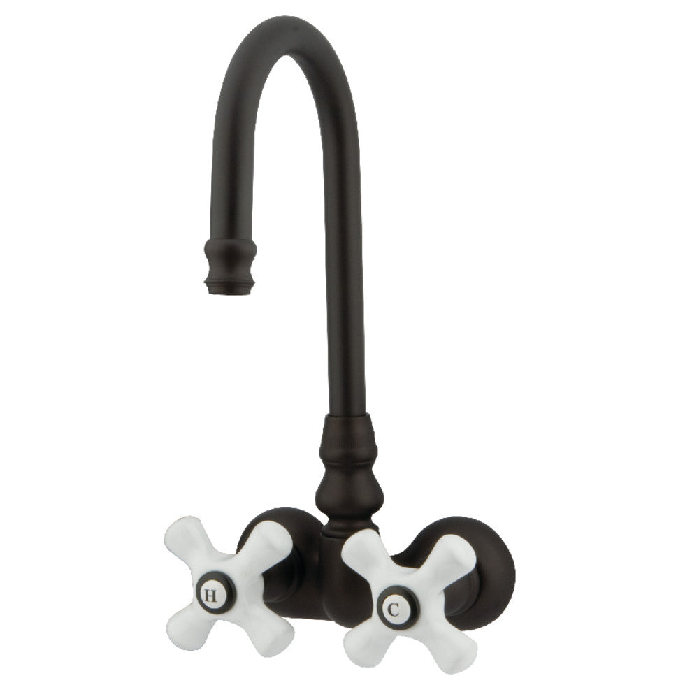 Kingston Brass CC80T1 Vintage 3 3/8 Inch Wall Mount Tub Faucet - Classic Bathroom Fixture for Clawfoot & Freestanding Tubs - Perfect for Vintage & Farmhouse Style Bathrooms