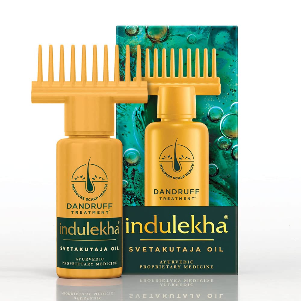 Indulekha Svetakutaja Ayurvedic Hair Oil - 100% Natural Dandruff Treatment Oil for Scalp Care (100ml) | Relieves Itchy Scalp & Promotes Healthy Hair Growth | Perfect for Daily Hair Care Routine