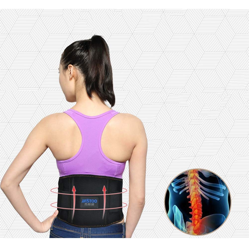 Hot & Cold Therapy Lumbar Support Belt - Far Infrared Heating & Vibration Massage for Lower Back Pain Relief - Adjustable Waist Brace for Sciatica, Herniated Disc & Spine Support (Ideal for Office Work, Driving & Post-Surgery Recovery)