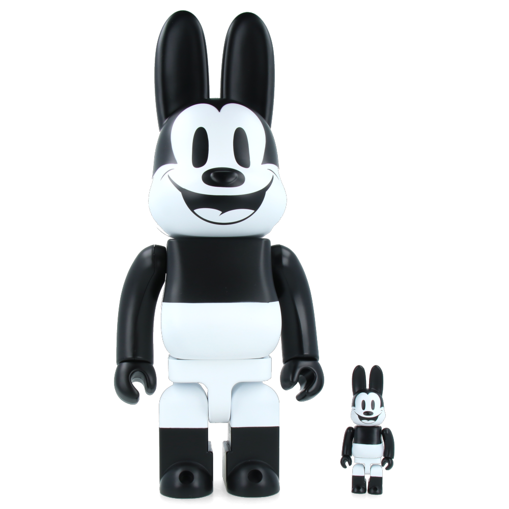400% + 100% Bearbrick Oswald the Lucky Rabbit Collectible Figure - Perfect for Anime Fans, Home Decor & Gift Giving