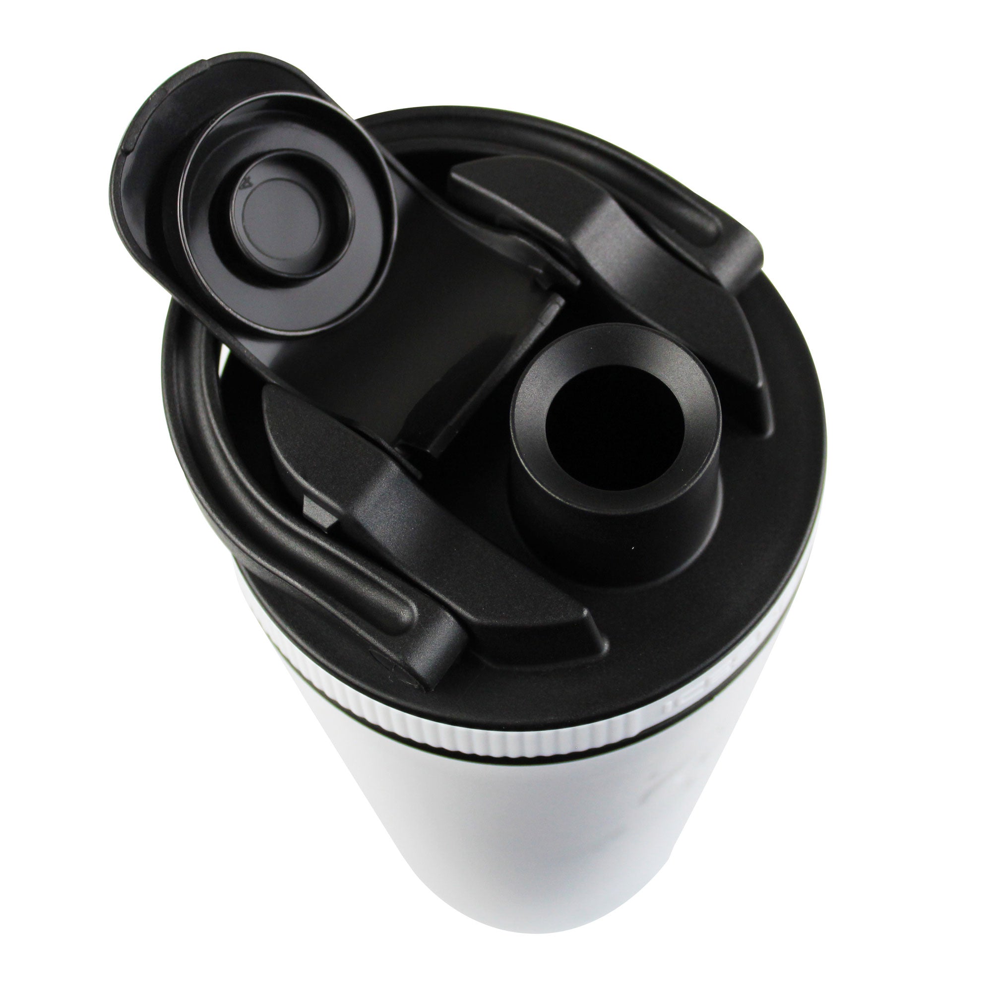26oz Shaker Bottle Lid - Black with White Band - Perfect for Protein Shakes & Gym Workouts