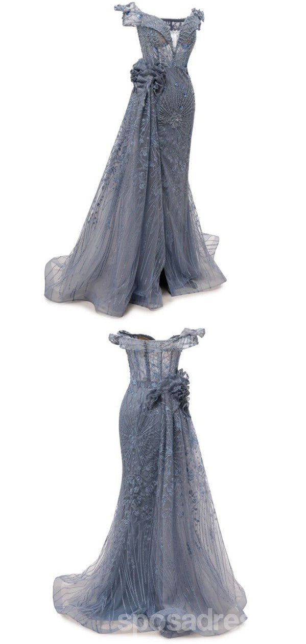 Elegant Mermaid Off Shoulder Maxi Long Party Prom Dresses for Women - Formal Evening Gown with Slit for Homecoming, Wedding, Ball & Special Occasions