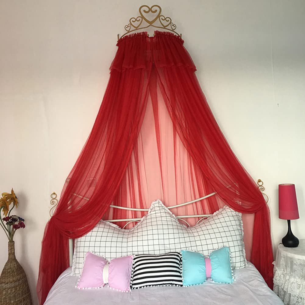 Princess Bed Canopy for Girls with Metal Crown - Dreamy Mesh Mosquito Net Canopy for Twin, Queen & King Size Beds - Perfect for Kids' Bedroom Decor, Birthday Gifts & Fairy Tale Themed Rooms