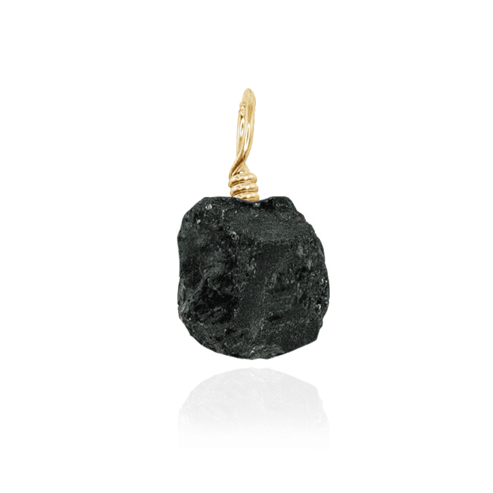 Natural Raw Black Tourmaline Crystal Pendant Necklace - Protection Stone Jewelry for Energy Cleansing & Spiritual Healing | Perfect for Meditation, Yoga & Daily Wear