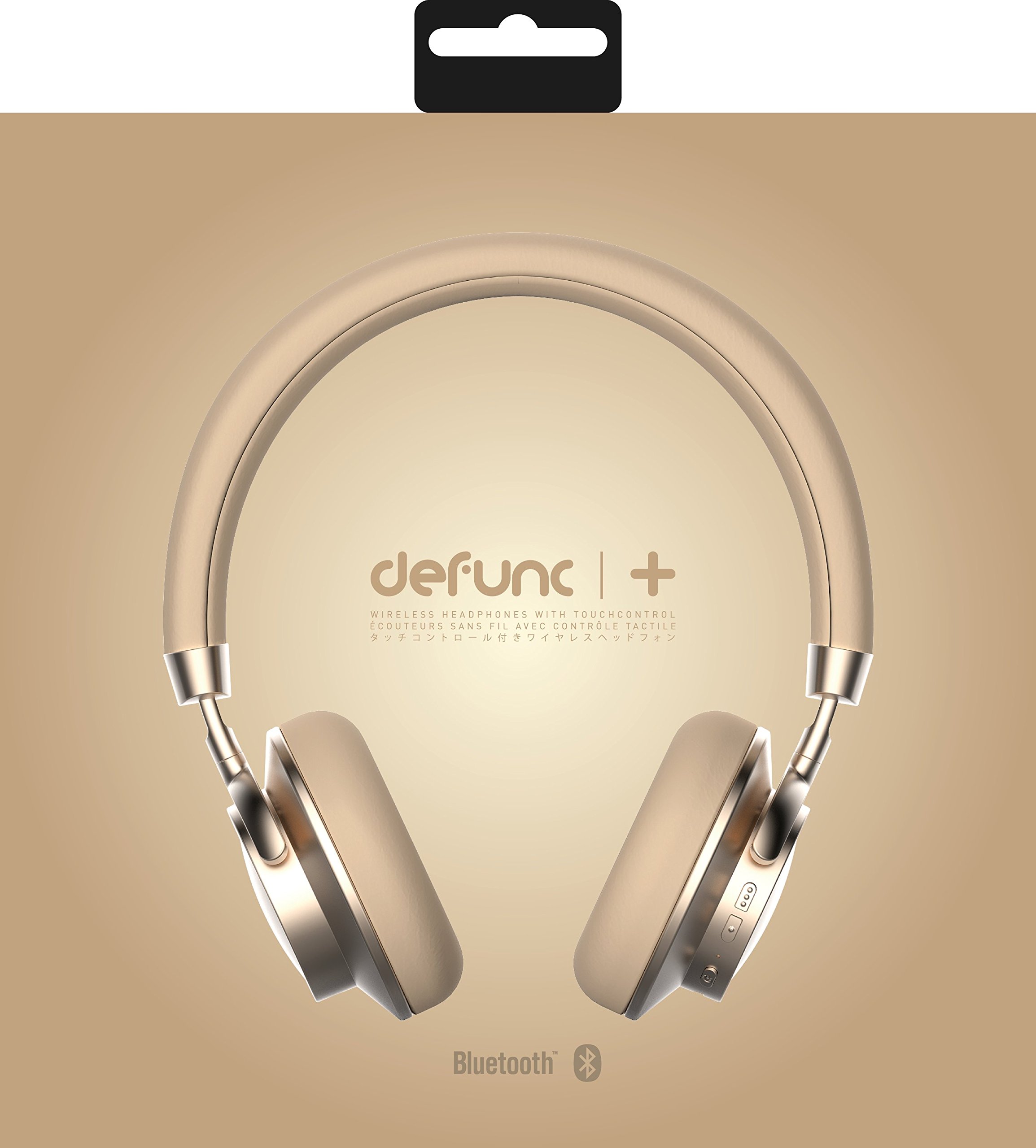 Defunc Plus Wireless Bluetooth Headphones - Gold | Noise Cancelling, 30H Playtime, HD Sound | Perfect for Gym, Travel & Work