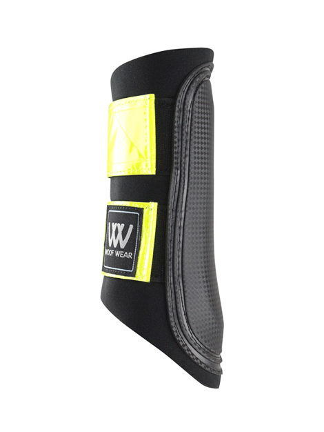 Woof Wear Fluorescent Club Brushing Boots for Horses - High Visibility Reflective Horse Boots for Night Riding & Training - Durable & Breathable Equestrian Leg Protection