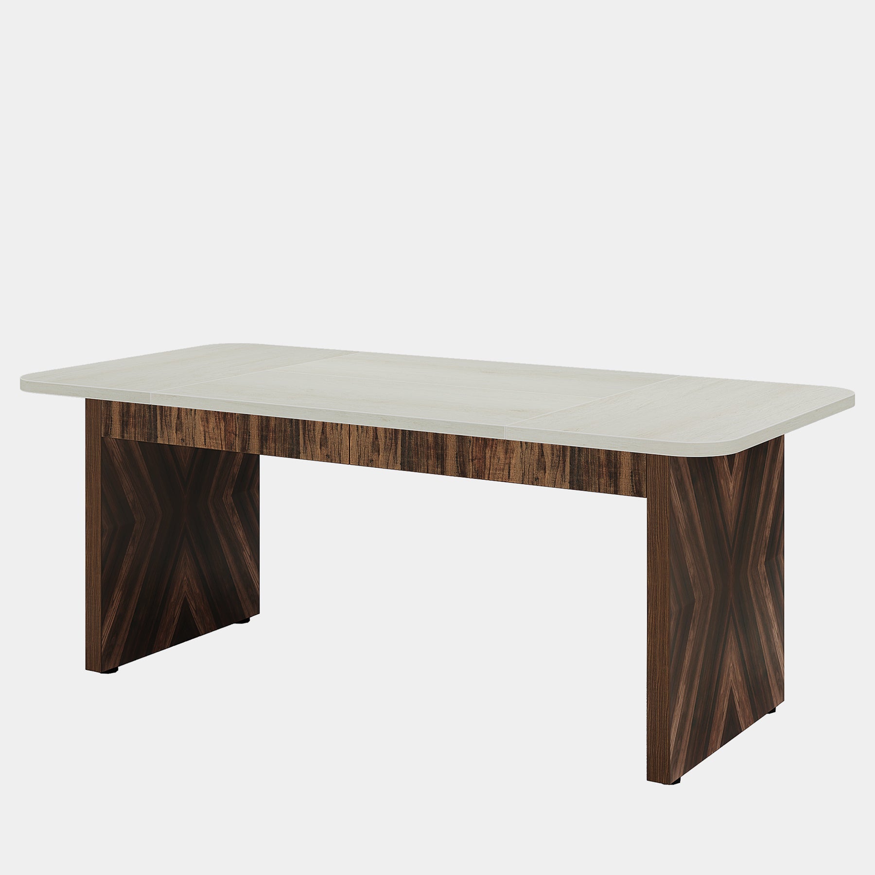 Solid Wood Dining Table - 70 Inch Rectangle Kitchen Table for 6 People - Perfect for Family Meals, Dinner Parties & Small Gatherings