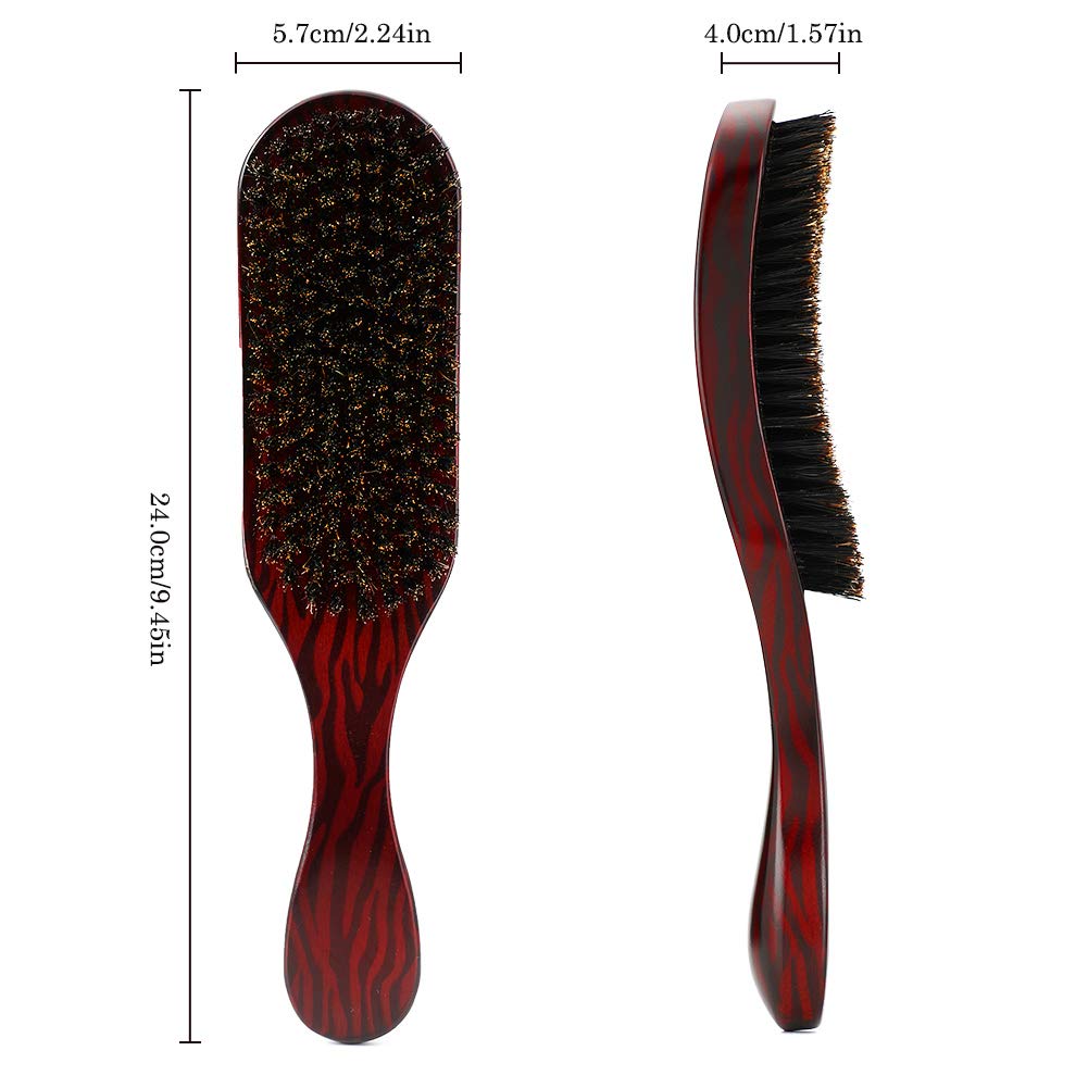Natural Boar Bristle Paddle Hair Brush with Beech Wood Handle - Detangling Styling Brush for Men & Women with Long, Short, Thick, Thin, Curly, Frizzy, Wavy, Dry or Damaged Hair - 9.5 Inch - Perfect for Daily Hair Care, Salon Styling & Travel