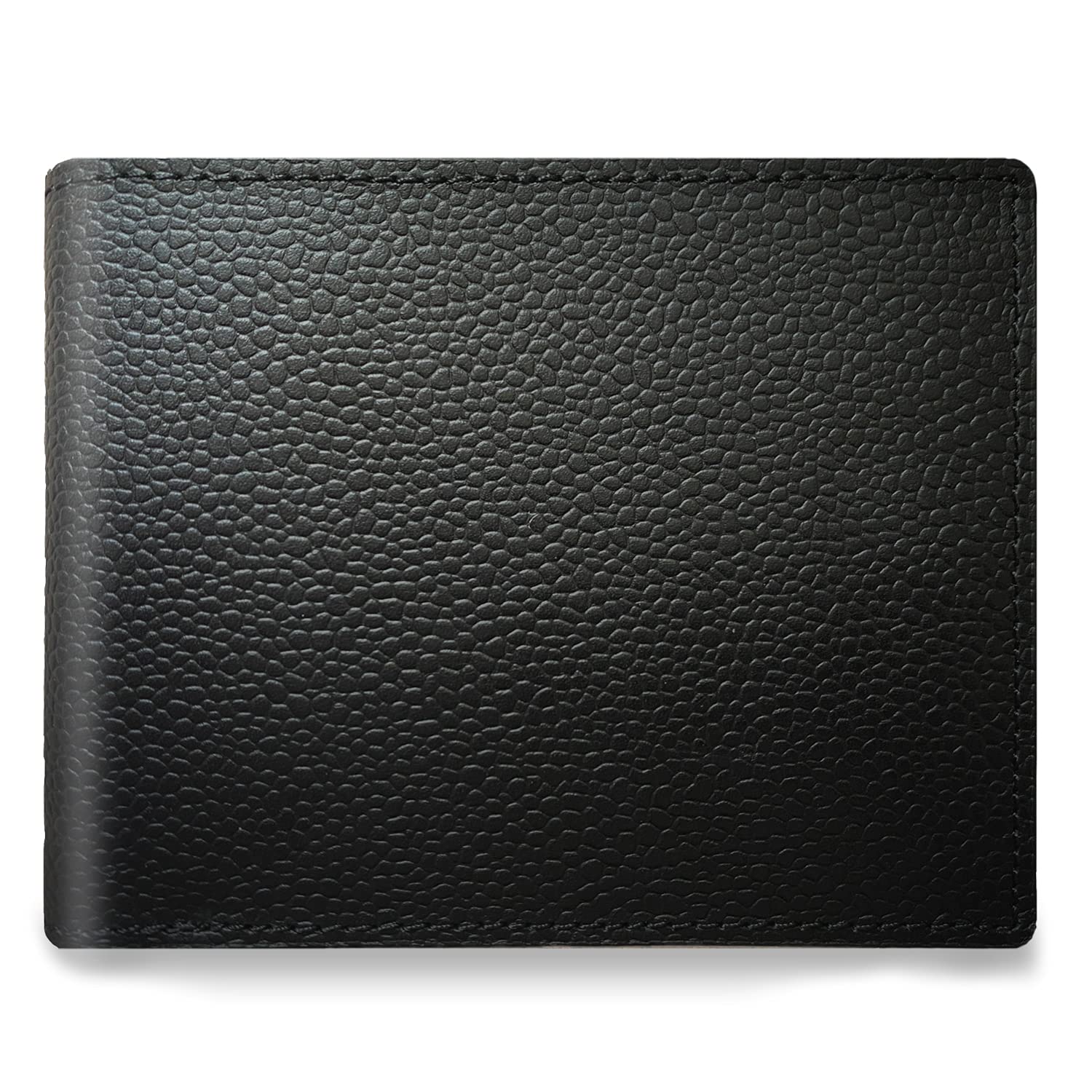 Gaur Gold Luxury Bi-fold Wallet for Men | Full Grain Caviar Leather | Slim & Minimalist Design | Premium RFID Blocking Wallet (Black) – Perfect for Business, Travel & Everyday Use