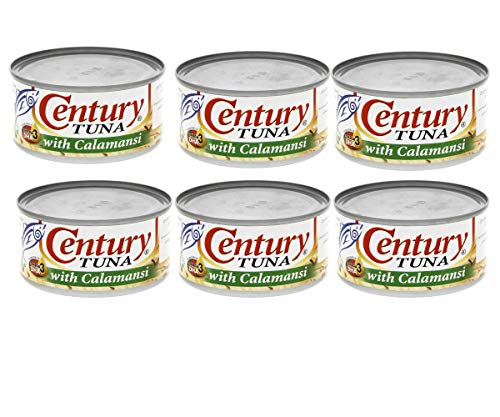 Century Tuna with Calamansi 180g (6 Pack) - Premium Canned Tuna in Natural Oil with Citrus Flavor - Perfect for Sandwiches, Salads & Quick Meals