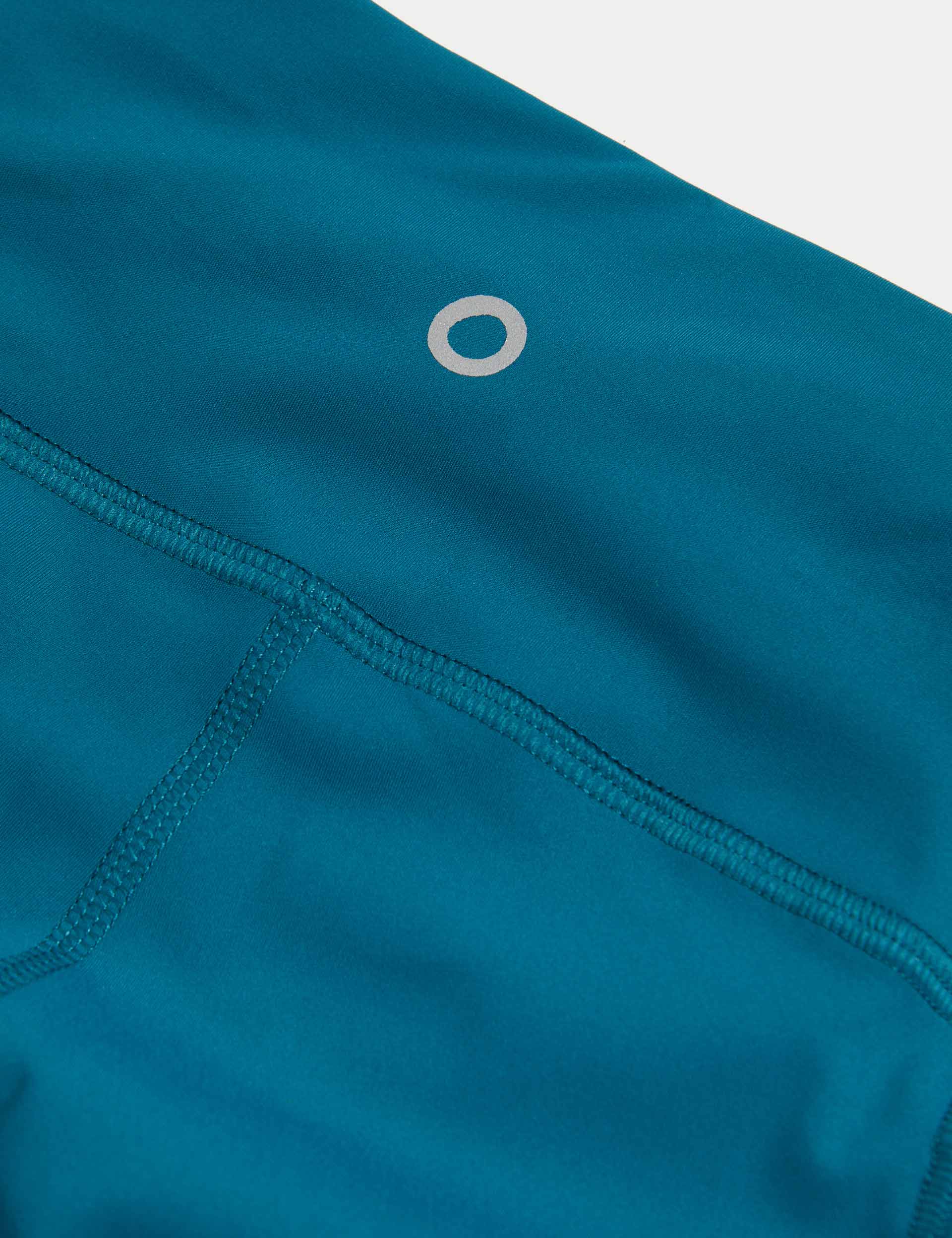 Go Train Laser Cut Gym Leggings for Women - High Waist Workout Yoga Pants - Dark Turquoise - Perfect for Running, Fitness & Lounge Wear