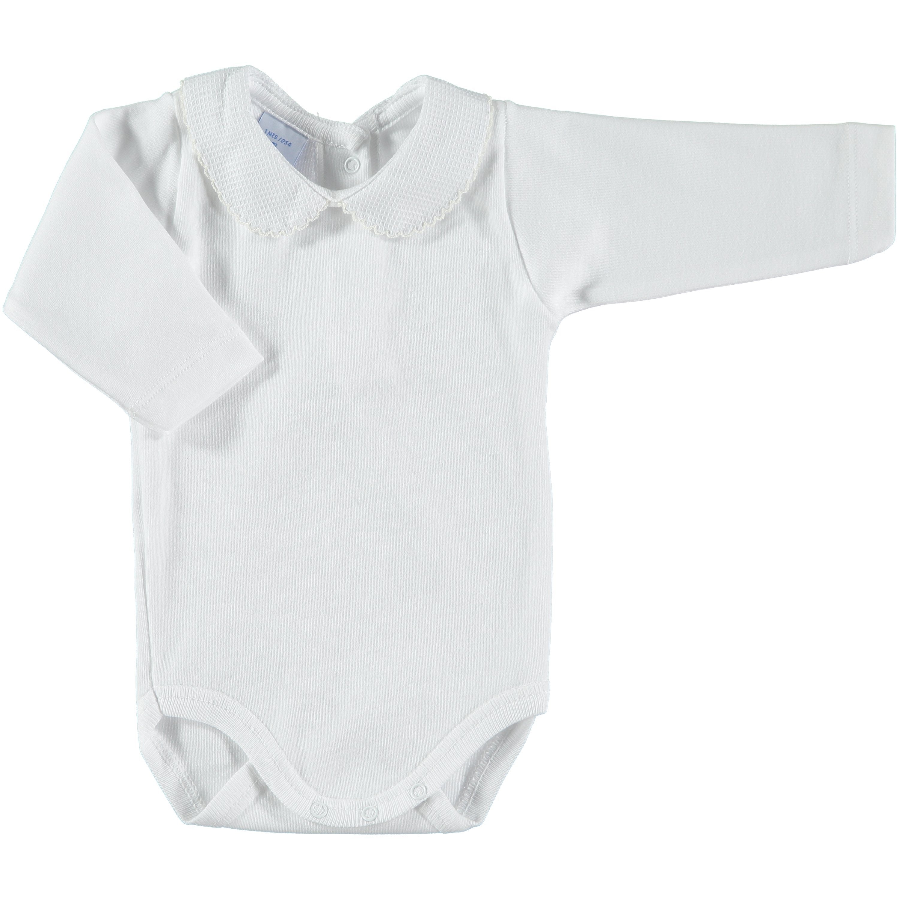 Women's Long Sleeve Peter Pan Collar Bodysuit - Vintage Inspired Stretch Cotton Blouse Top for Casual Wear & Layering