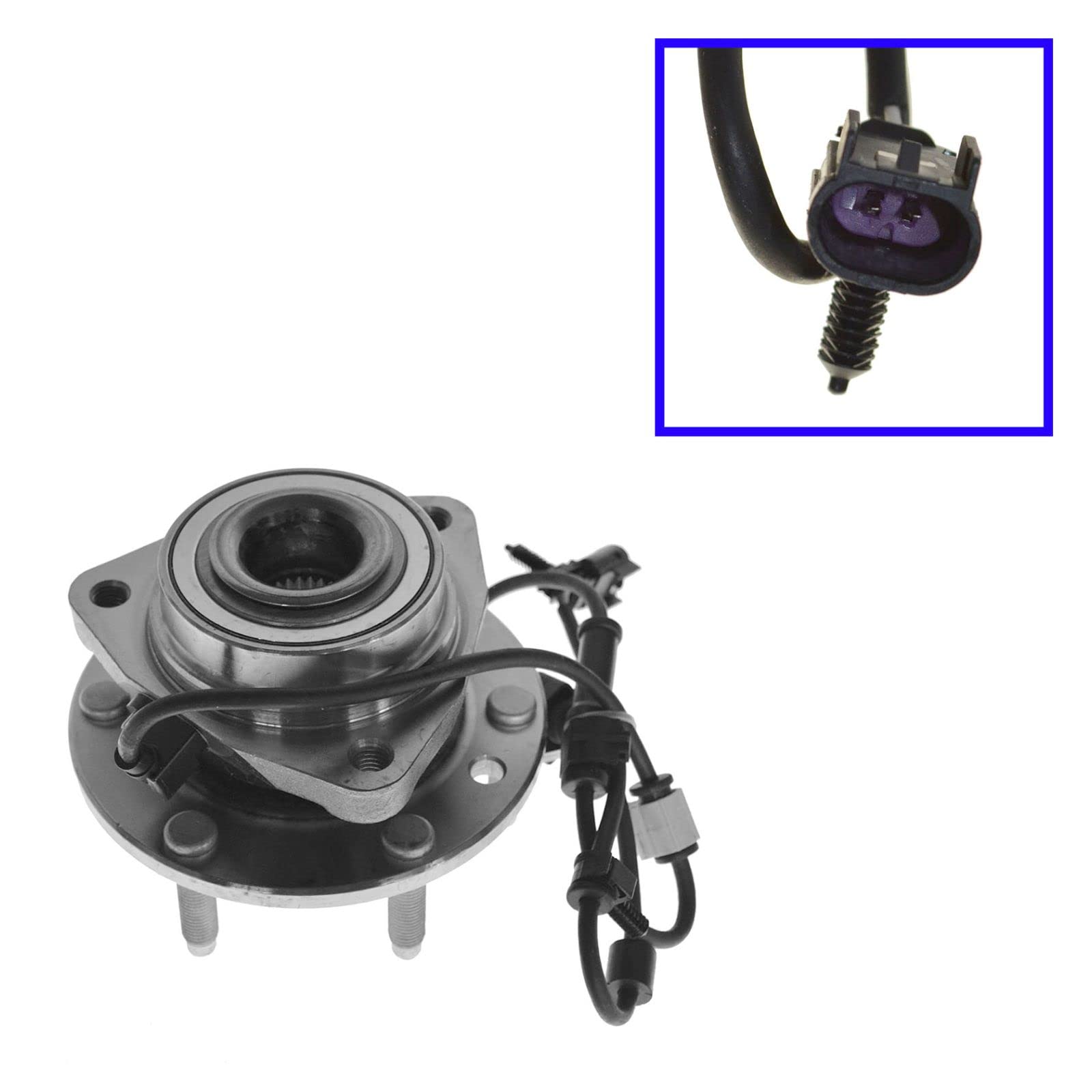 Chevy Trailblazer GMC Envoy Front Wheel Hub & Bearings with Outer Tie Rods - Durable Replacement for Smooth Driving & Off-Road Adventures