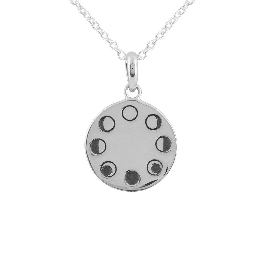 Under The Moon Phases Necklace - Elegant Celestial Jewelry for Women, Moon Phase Pendant with Adjustable Chain - Perfect for Date Nights, Weddings & Boho Fashion