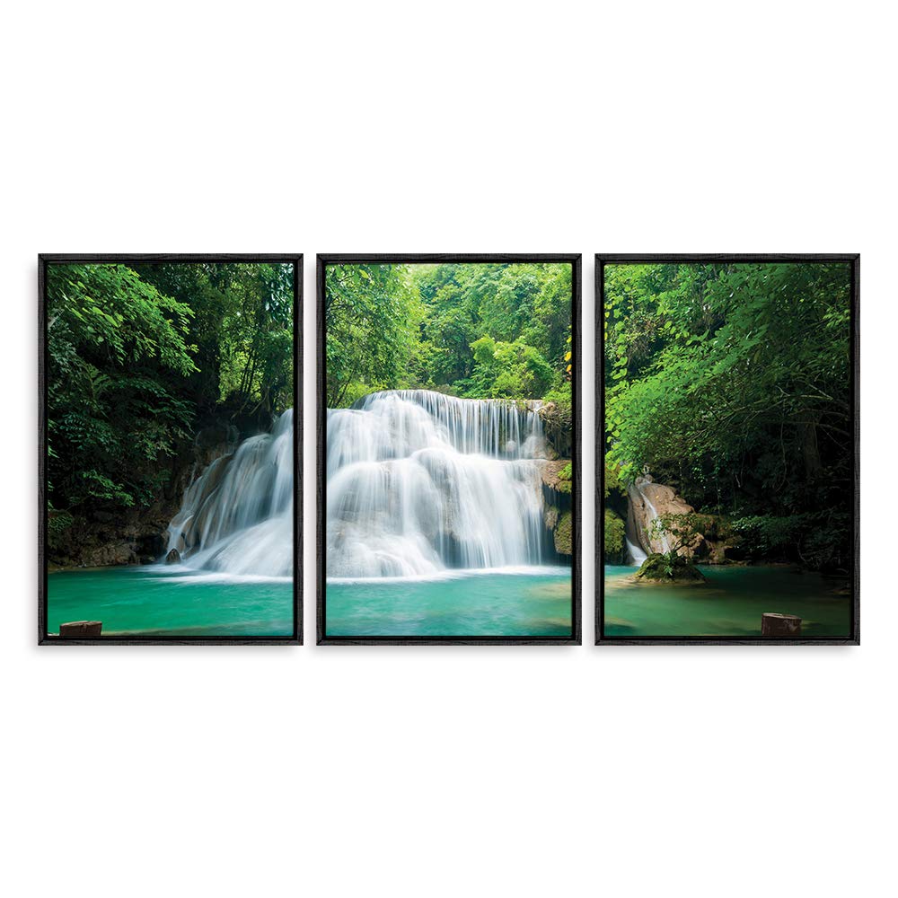 Wall26 3-Panel Framed Canvas Wall Art Set - 16x24 Inch Scenic Landscape Prints for Living Room & Bedroom Decor - Ready to Hang Home Decoration (Perfect for Modern Interior Design & Housewarming Gifts)