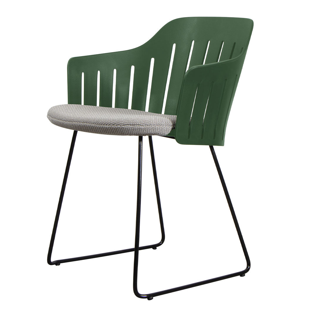 Premium Outdoor Chair with Sled Base & Comfortable Seat Cushion - Patio, Garden, Camping, and Backyard Relaxation Furniture
