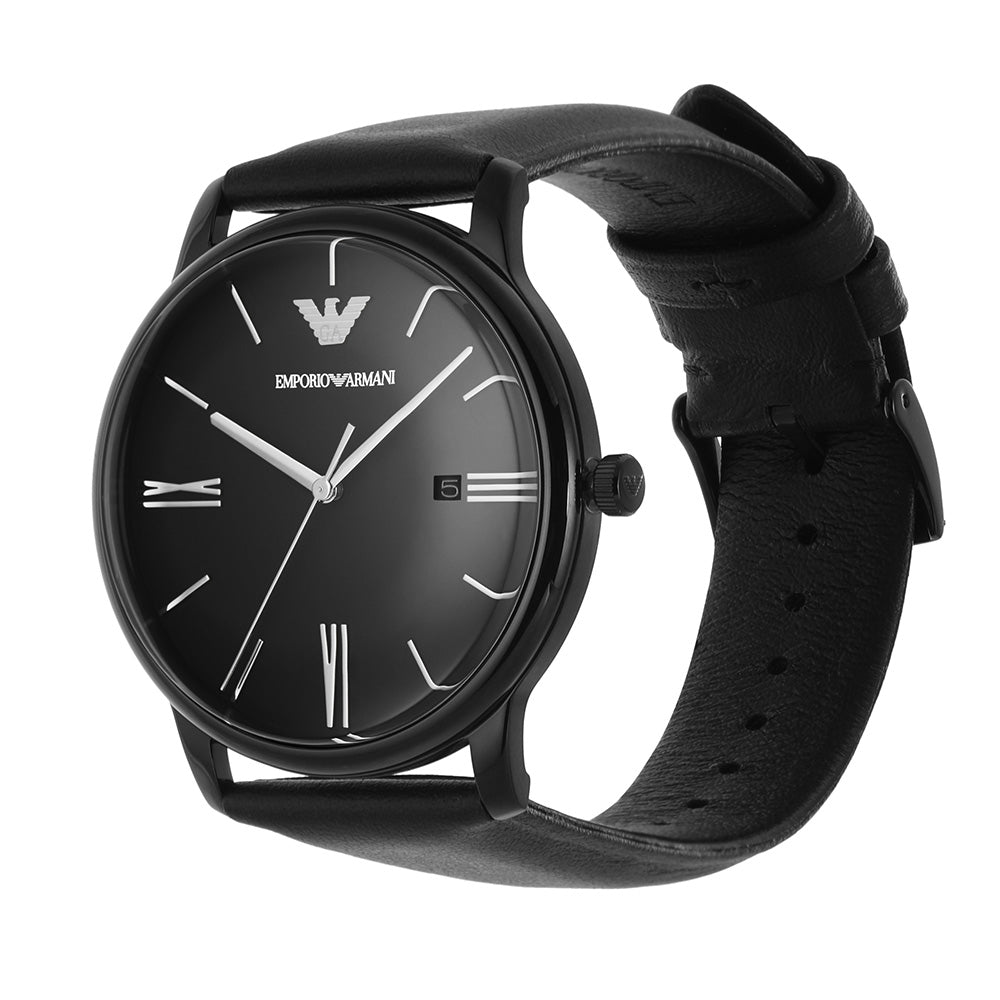 Emporio Armani AR11573 Men's Minimalist Leather Watch - Stylish & Durable Timepiece for Business, Casual & Formal Occasions