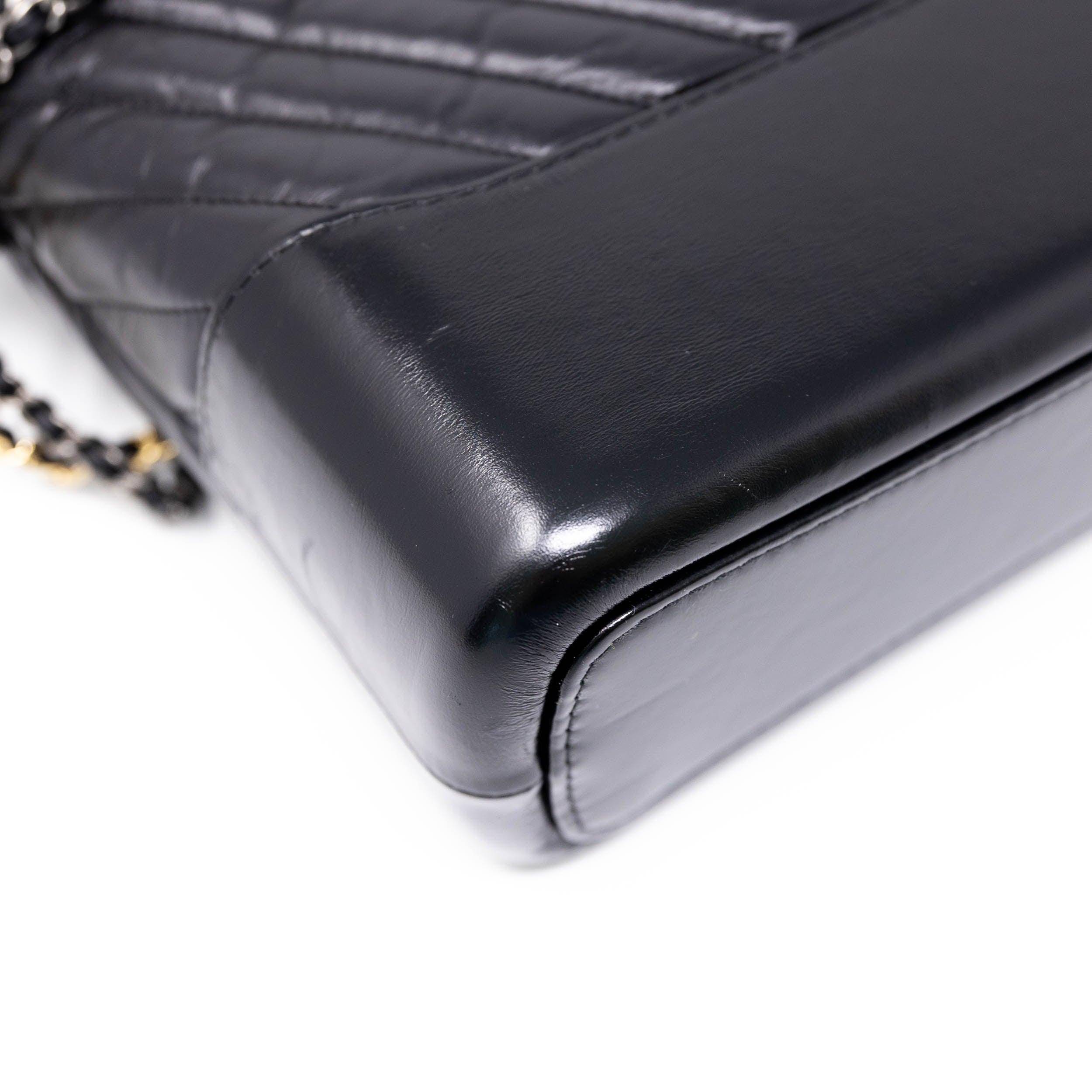 Chanel Black Chevron Medium Gabrielle Hobo Bag - Luxury Designer Handbag for Women, Perfect for Work, Travel & Everyday Use