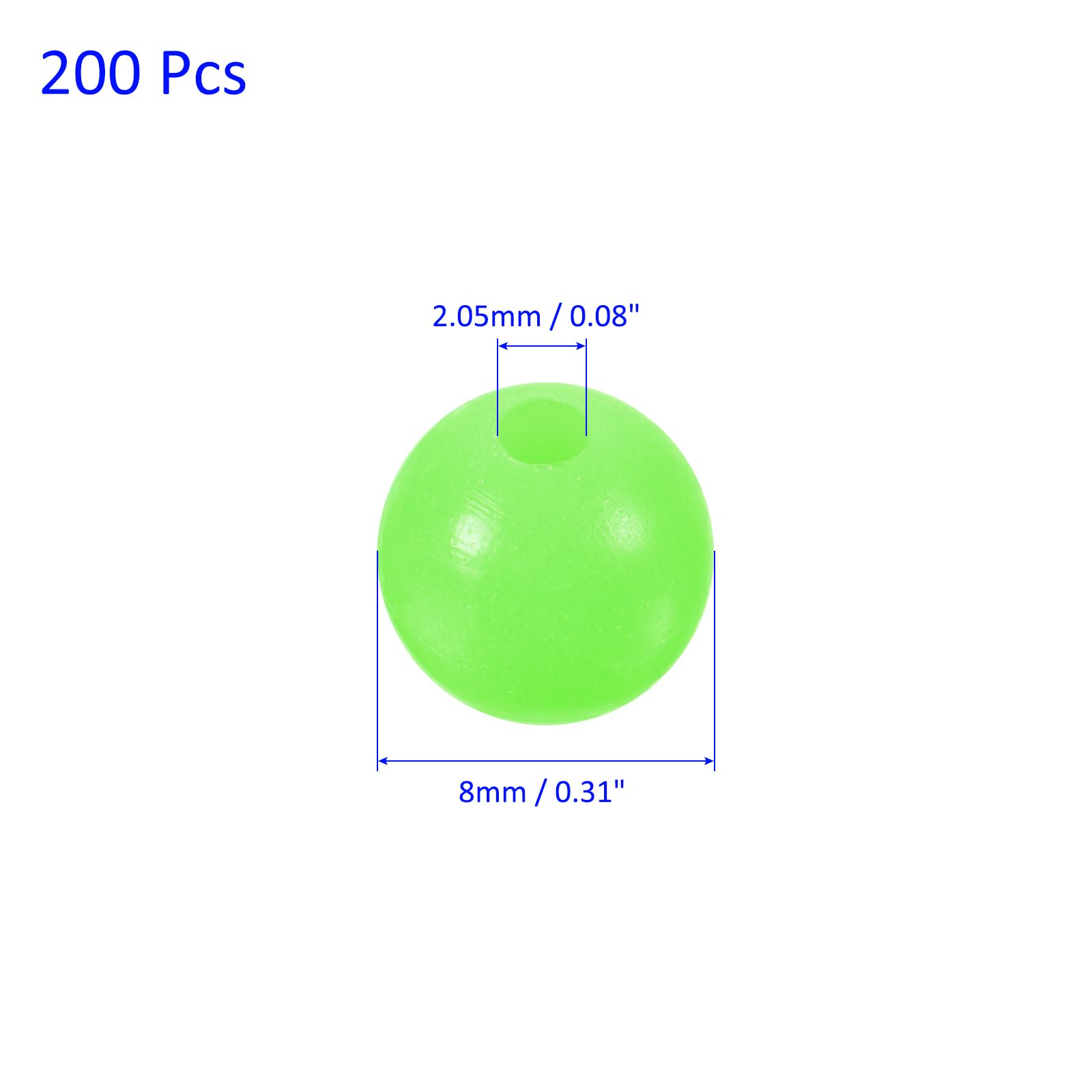 Glow Fishing Beads - 100pcs Plastic Luminous Round Bait Egg Lure Rigs for Trout Salmon Fishing | Night Fishing Gear & Tackle Accessories | Perfect for Freshwater, Saltwater & Ice Fishing Adventures