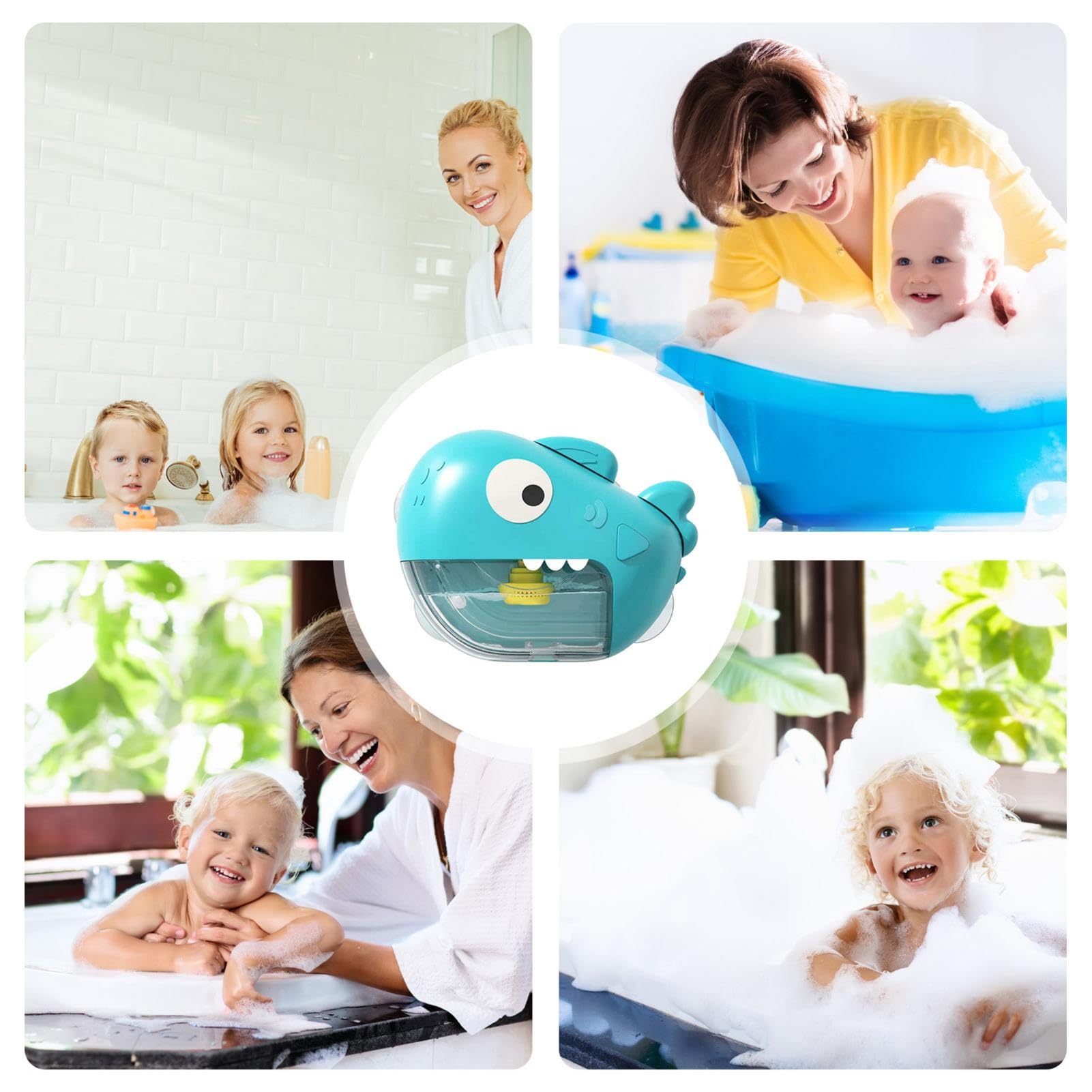 Shark & Dinosaur Bubble Bath Machine for Kids - Cartoon Bathtub Bubble Maker with Music, Fun Bath Toys for Toddlers Ages 3-5 | Perfect for Bath Time Play & Sensory Development