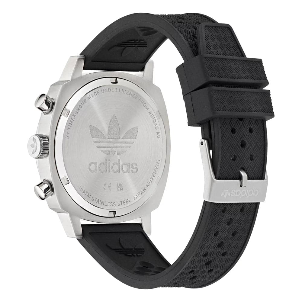 Adidas Originals Chronograph Black Rubber Strap Men's Watch AOFH23503 - Stylish Sports & Casual Wear for Everyday Use
