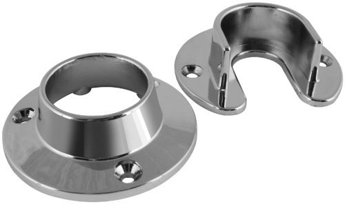 Lido Closet Flange Set 6' to 8' Chrome - Universal Toilet Flange Kit for Secure Installation, Perfect for Bathroom Renovations & Plumbing Repairs