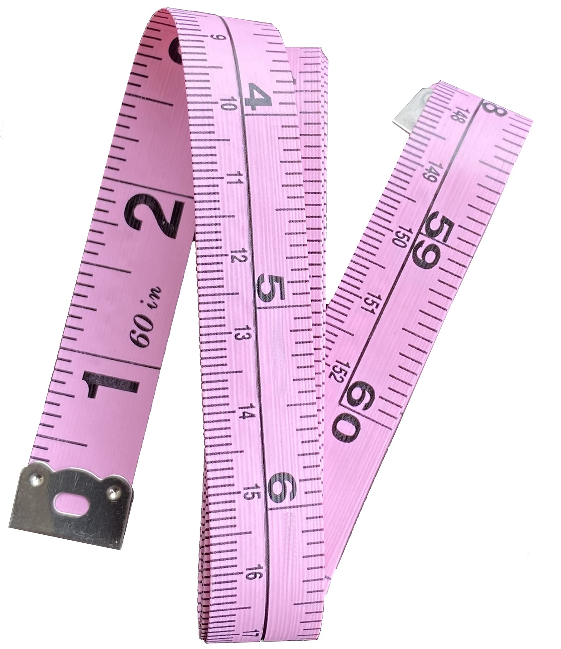 Soft & Flexible Double-Sided Pink Vinyl Measuring Tape - 60